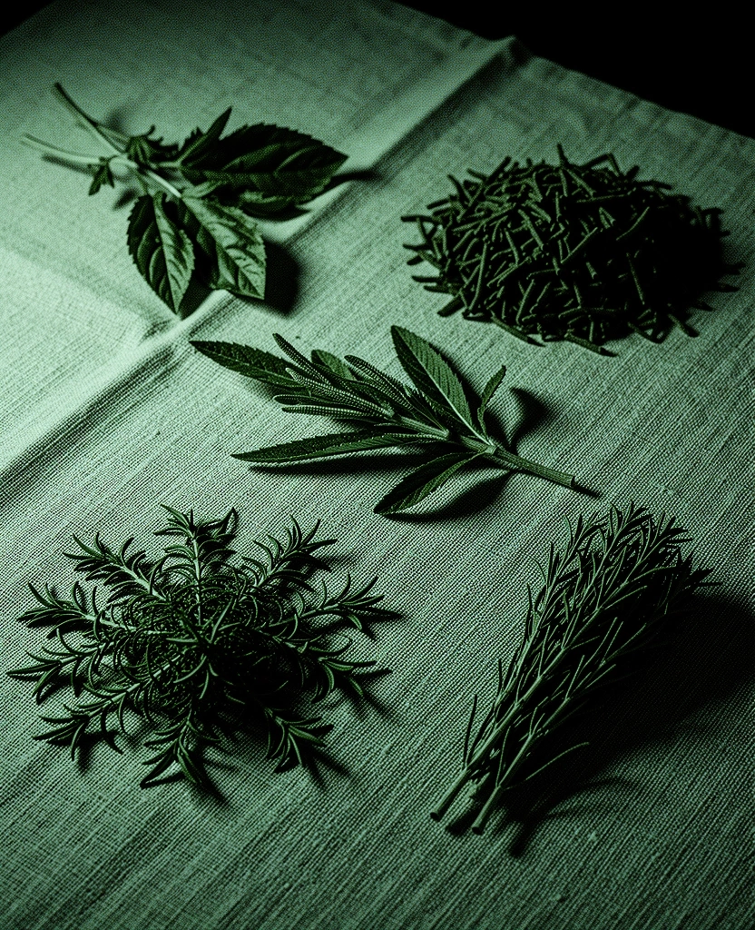 Detailed view of dried botanical fibers